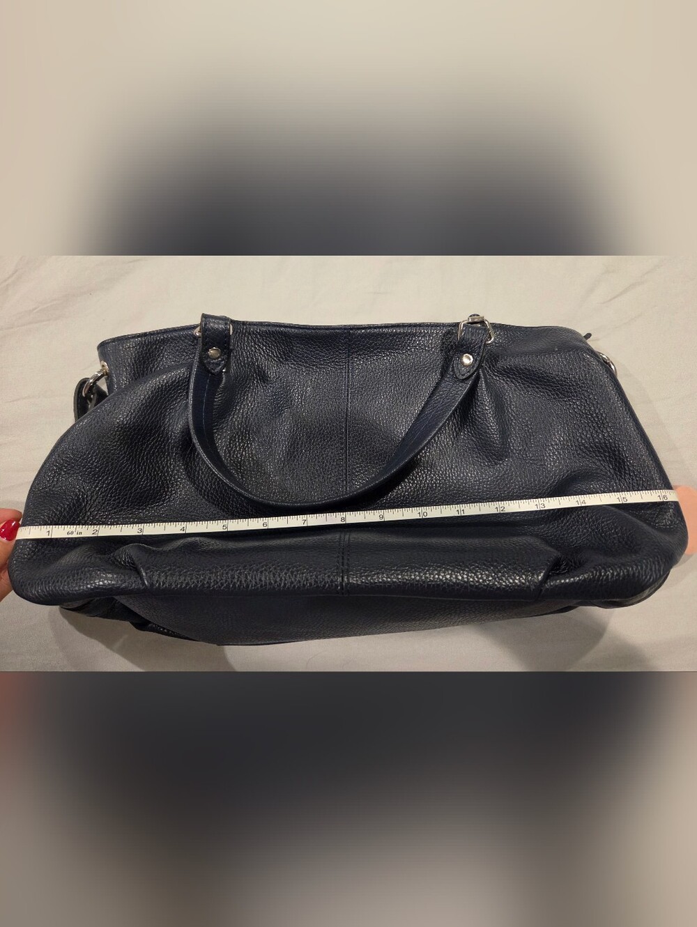 Sofia Cordoni Navy Italian Leather Bag - Picture 14 of 16